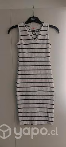 Vestido S nuevo blanco con negro