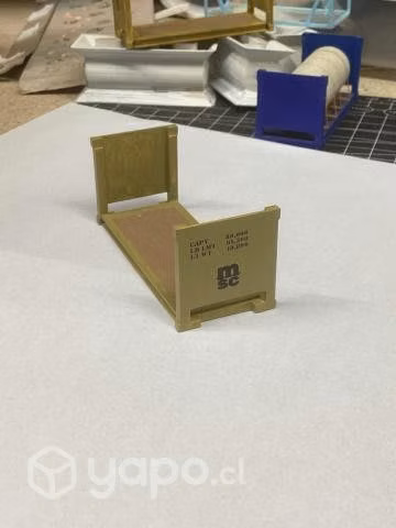 Container flatrack HO 1/87 - Imagen 5