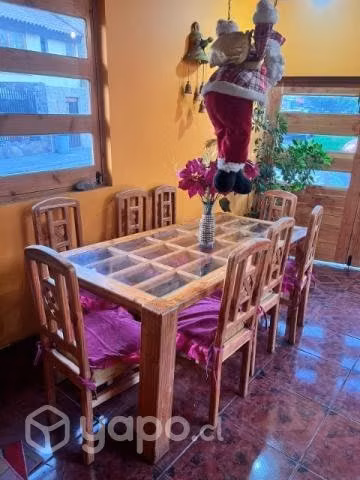 Comedor pino Oregon 8 personas