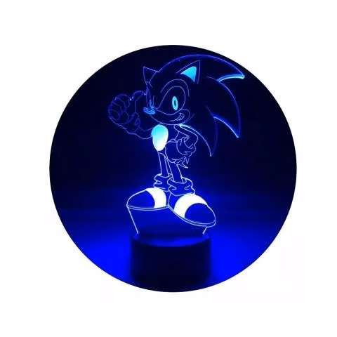 Lámpara de Mesa Sonic 3D de Base Negra