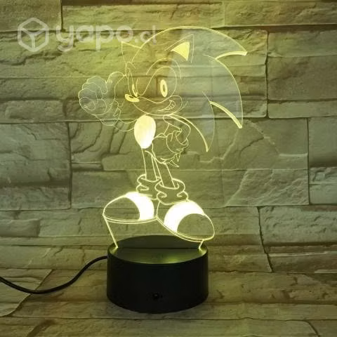 Lámpara de Mesa Sonic 3D de Base Negra