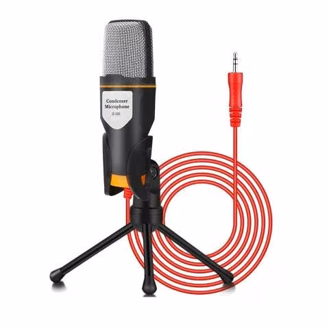 Micrófono Condensador con Plug 3.5 MM y Atril