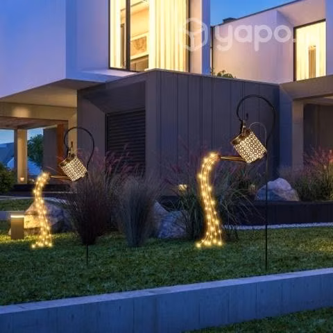 Regadera Solar Led Hadas Jardin Decorativa Imperme