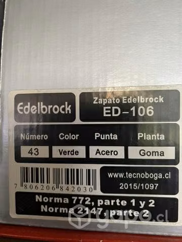 Botin Edelbrock Ed 106 - Imagen 3
