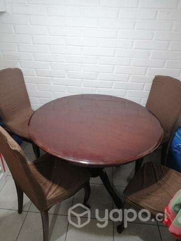 Comedor de madera 4 sillas impecable - Imagen 3