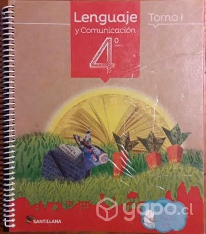 Libro Lenguaje 4 básico Santillana (3 tomos)