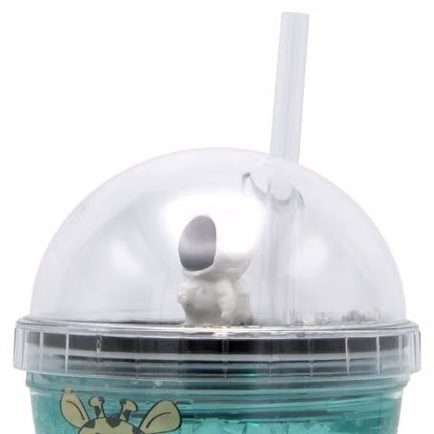 Vaso Verde Safari Diseño Astronauta Glitter y Luz