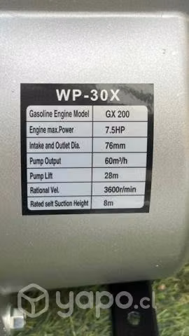 MOTOBOMBA 3 pulgadas 7.5 hp marca ERUX - Imagen 6
