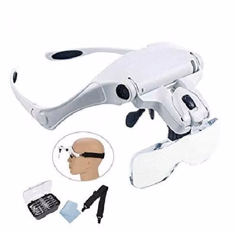 Auriculares De Lupa De Cabeza Iluminada, Ligera Lo