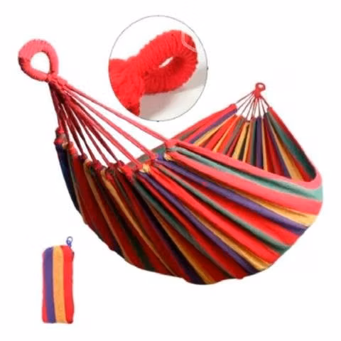 Hamaca De Algodón Multicolor 2 Plazas 180x150 Cm - Imagen 3