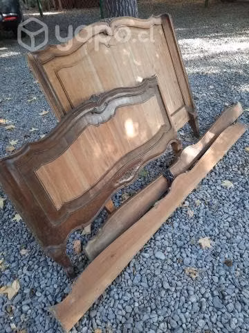Cama antigua madera una plaza y media - Imagen 3