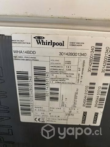 Conservadora Frezzer Whirlpool WHA14BDN/BDD - Imagen 4
