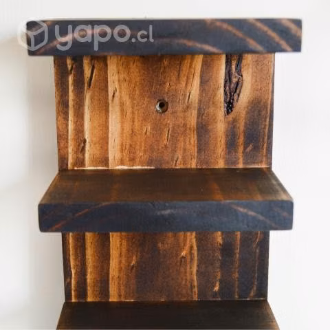Toallero Estante Pared 4 Espacios Madera 40x13.5x9