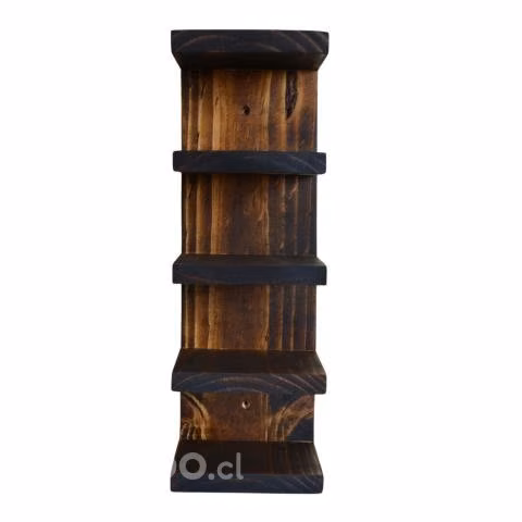 Toallero Estante Pared 4 Espacios Madera 40x13.5x9