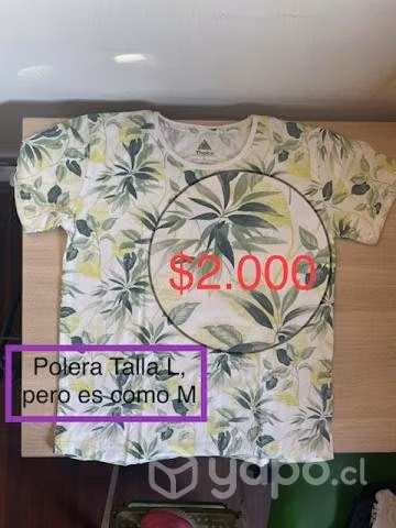 Polera Floreada Hombre Talla M