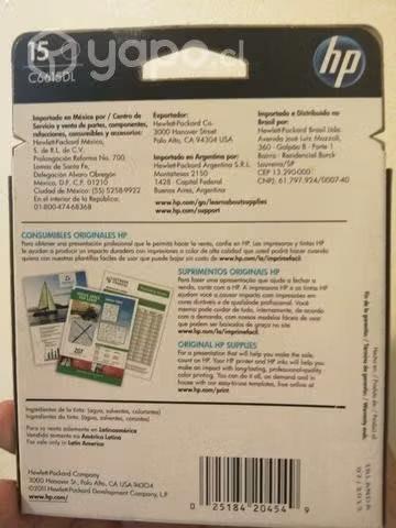 Tinta negra hp c6615dl