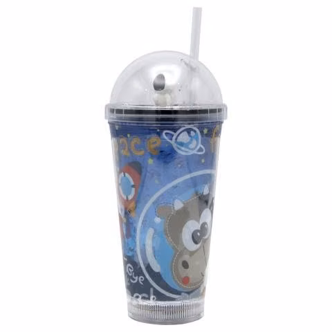 Vaso Diseño Toro Con Glitter y Luz, Astronauta