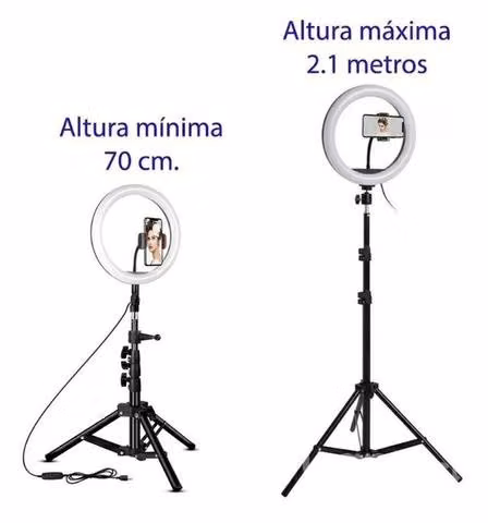 Aro de luz led grande 31cm con trípode 2.1m TikTok - Imagen 5