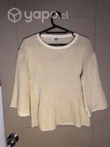 Chaleco dorado con crema - talla S, mujer