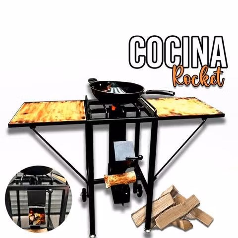 Cocina Rocket a leña