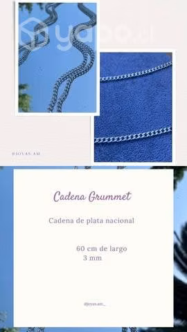 Cadena Cartier de Plata Nacional e Italiana 3mm - Imagen 2