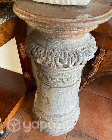 Antiguo gen par bustos mármol Art Deco con base - Imagen 6