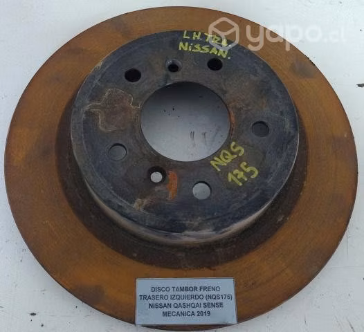 Disco Tambor Freno Trasero Izquierdo (NQS175)