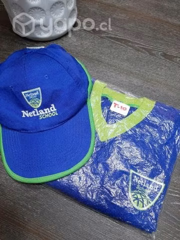 Polera gimnasia y gorro colegio netland school - Imagen 4