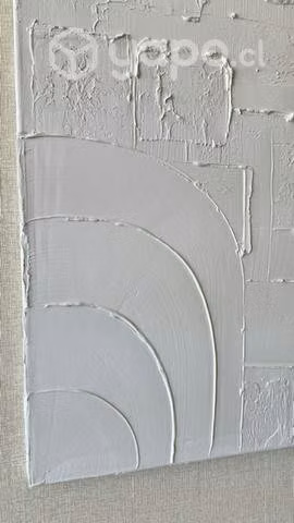 Cuadro Blanco Elegante Textura Minimalista