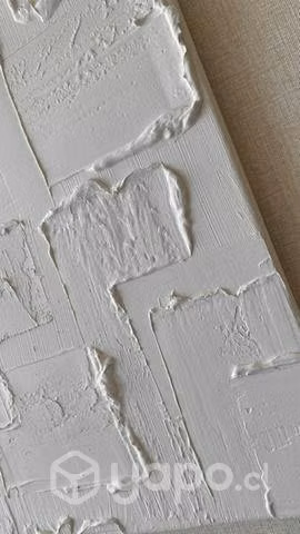 Cuadro Blanco Elegante Textura Minimalista