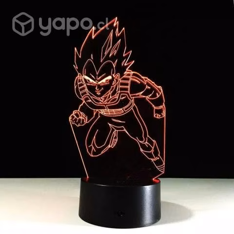 Lámpara De Mesa 3D Vegeta de Base Negra