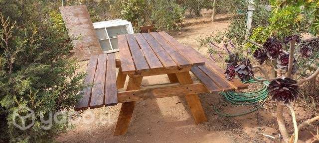 Mesa de picnic semi-rustica - Imagen 5