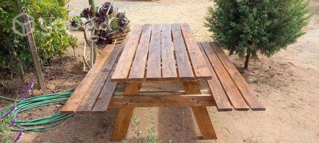 Mesa de picnic semi-rustica - Imagen 3