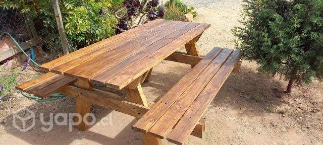 Mesa de picnic semi-rustica - Imagen 4