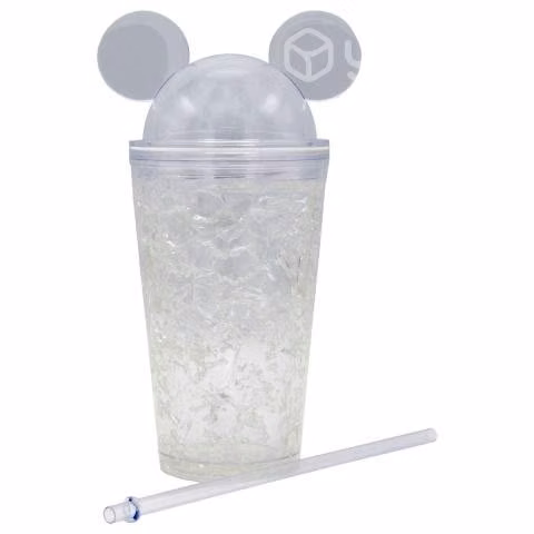 Vaso Tansparente Con Bombilla Diseño Minnie