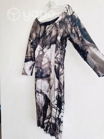 Vestido 100%seda. Estampado tela satinada. S - Imagen 3