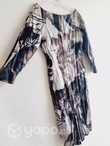Vestido 100%seda. Estampado tela satinada. S - Imagen 5