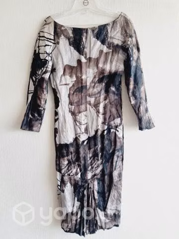 Vestido 100%seda. Estampado tela satinada. S - Imagen 4