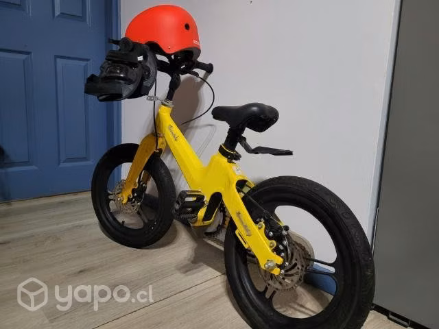 Bicicleta para niño aro 16 con casco y protectores