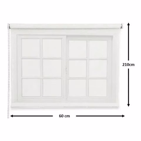 Cortina Roller Rustica Deluxe 60x200 CM Blanco