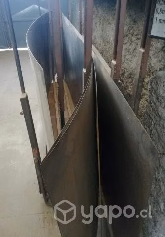 4 planchas acero 0,5mm. enteras