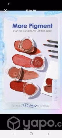Labial y rubor en crema 2en1buena calidad matte