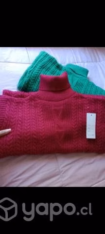 Vestido lanilla cuello alto