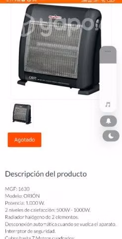 calefactores 15.000 cada uno