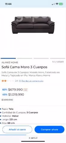 Sofá cama 3 cuerpos - Imagen 2