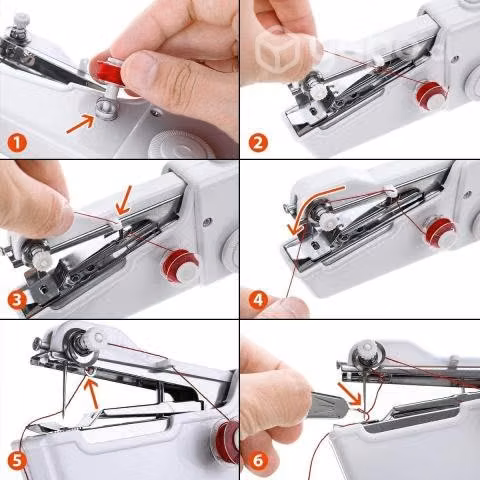 Mini Maquina Coser Electrica Mano bateria Ai65 - Imagen 5