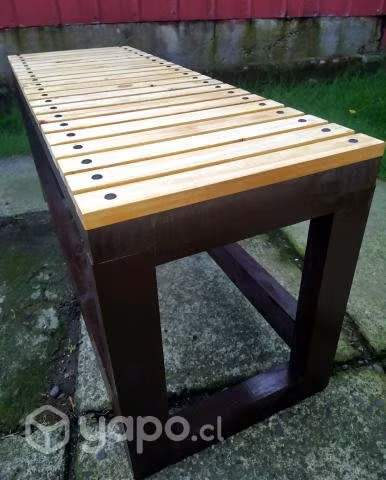 Banca de madera ideal para terraza o quincho - Imagen 3