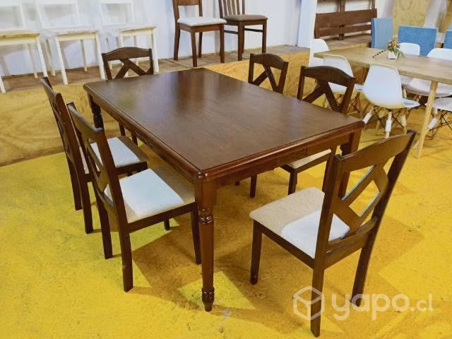 Comedor 6sillas madera 100% - Imagen 2