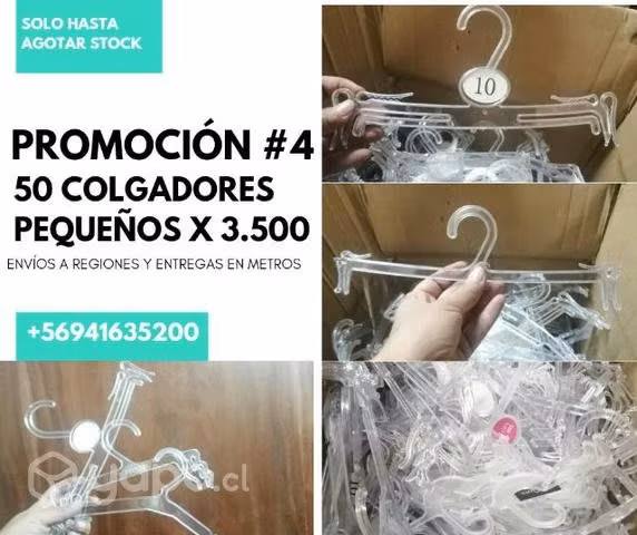 Colgadores pequeños surtidos a 50 x 3.500