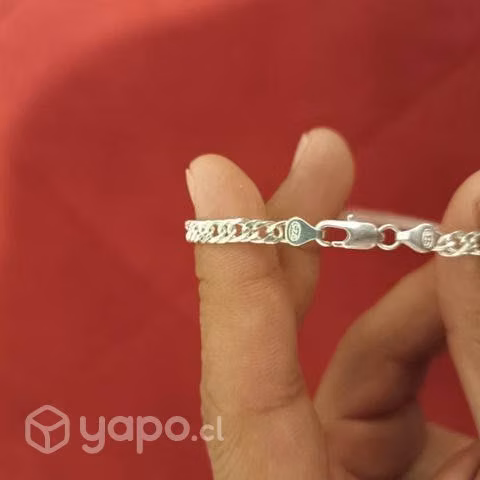 cadena de plata italy 925 triple grumet